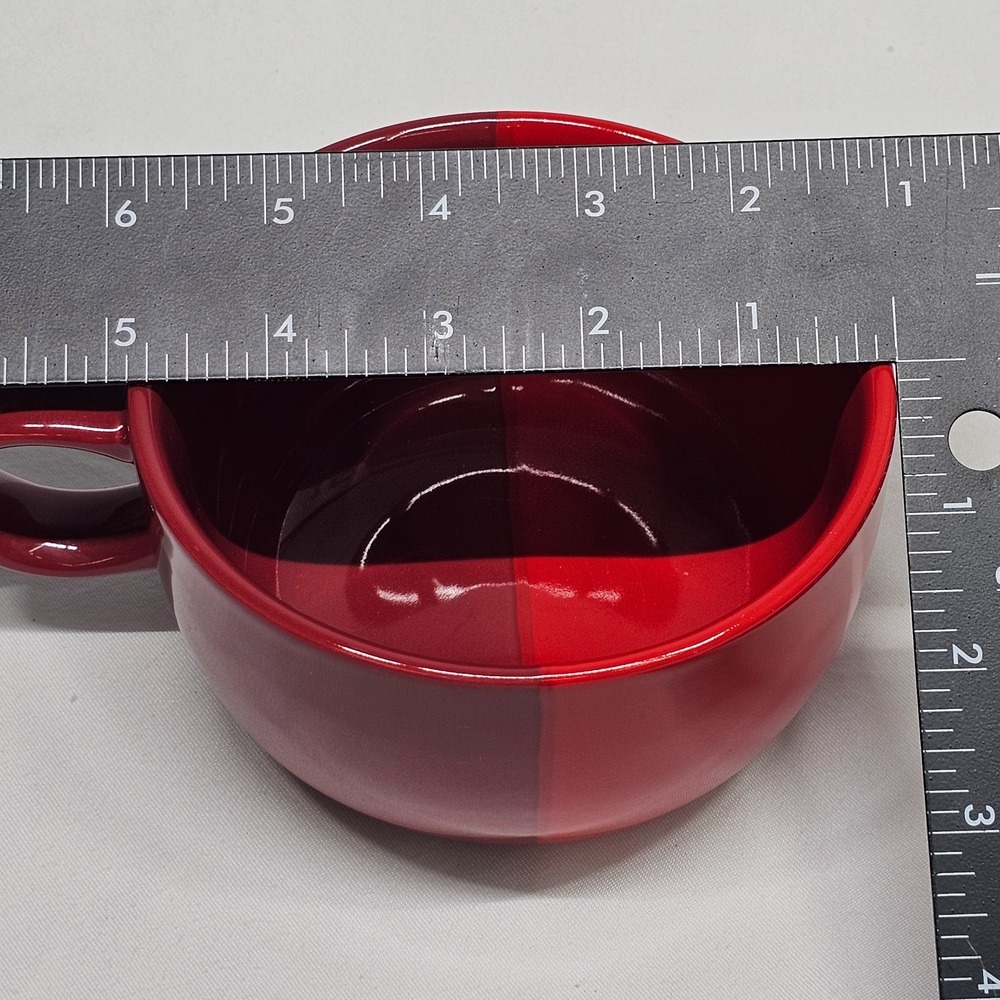 Starbucks Red Mug Bowl 2021 New 16oz Two Tone Ceramic Coffee Soup Cup - Picture 5 of 6